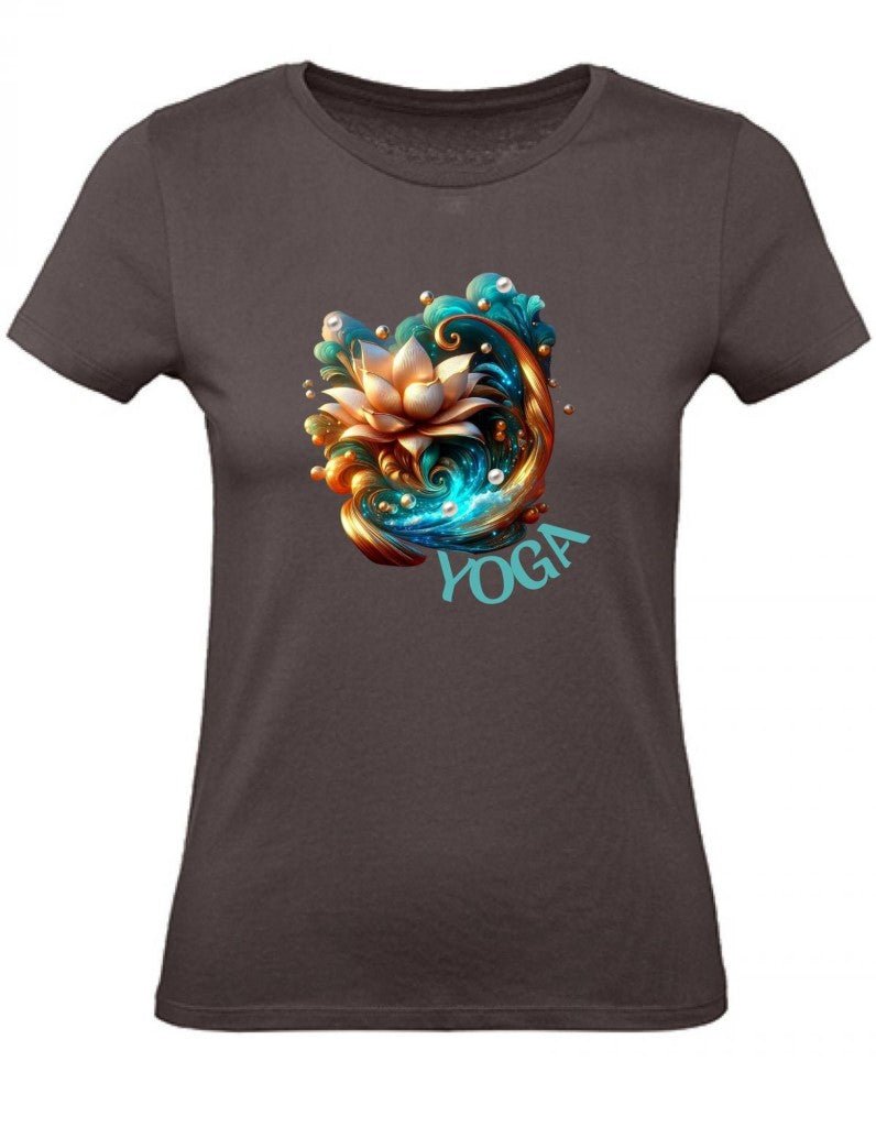 Balldiri T-Shirt Damen Yoga Wellness XS bis 2XL - braun - Balldiri