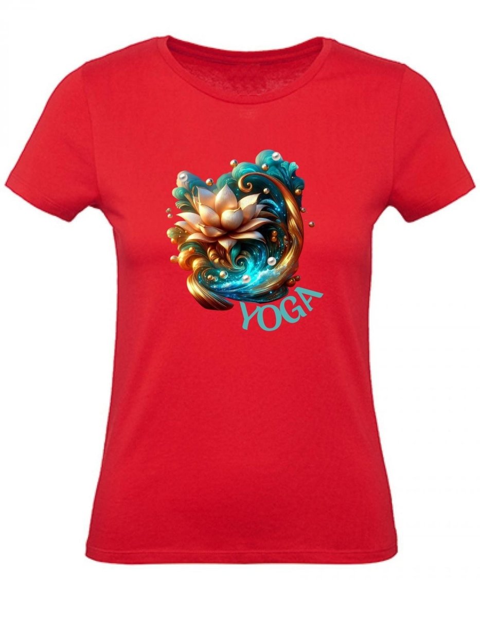 Balldiri T-Shirt Damen Yoga Wellness XS bis 2XL - rot - Balldiri