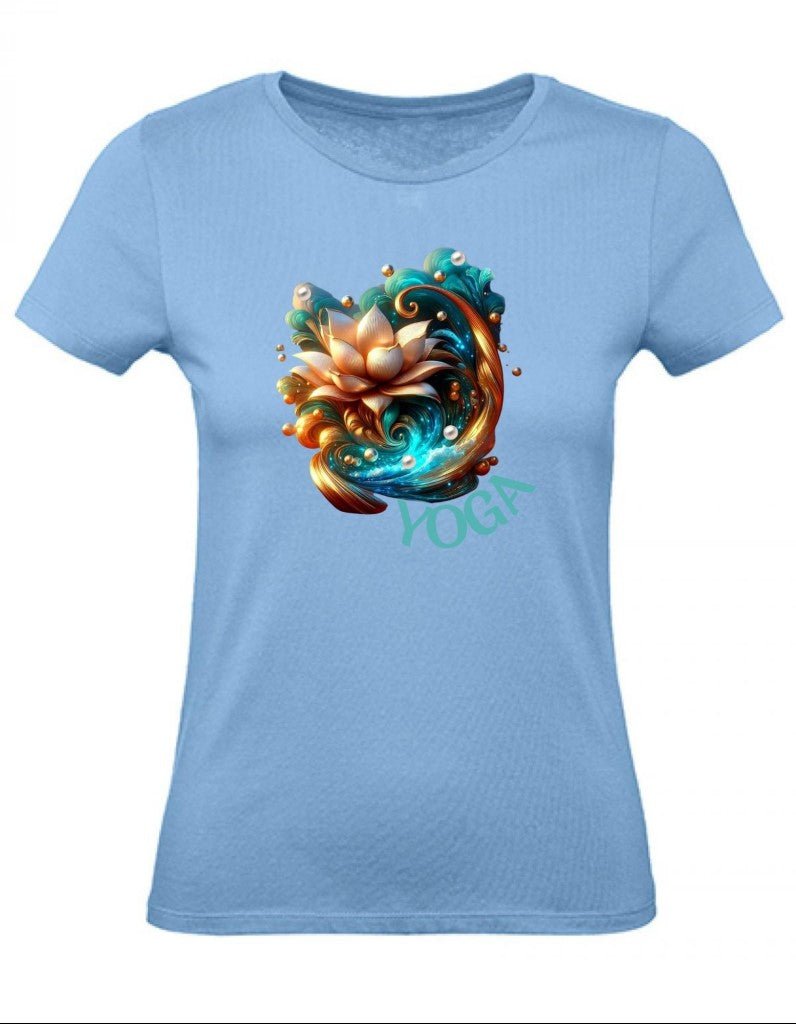 Balldiri T-Shirt Damen Yoga Wellness XS bis 2XL - hellblau - Balldiri