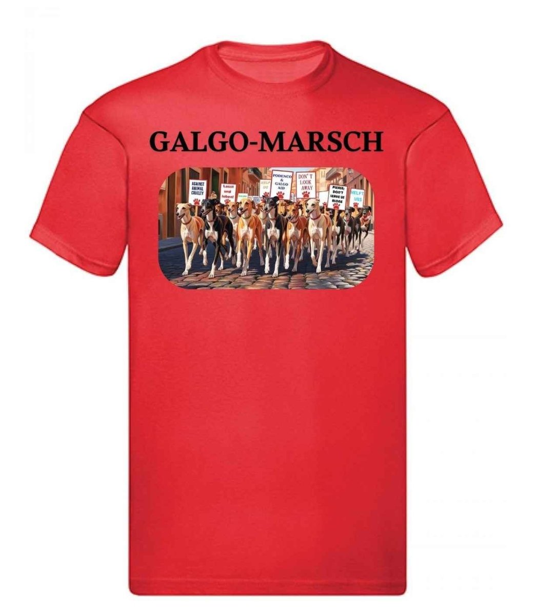 Balldiri T-Shirt Herren Galgo Marsch S bis 5XL - rot - Balldiri
