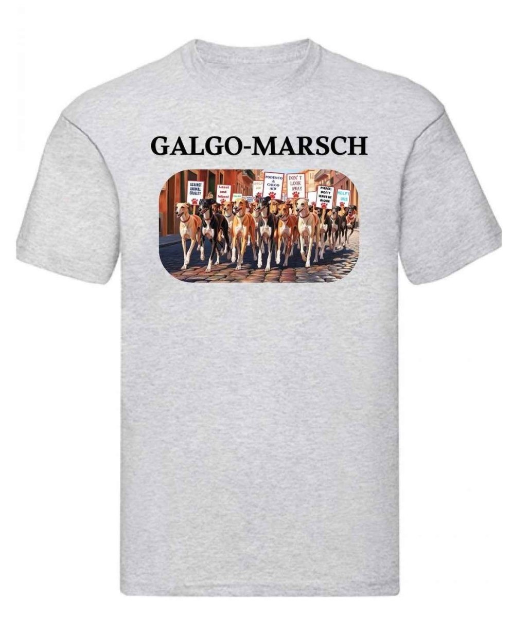 Balldiri T-Shirt Herren Galgo Marsch S bis 5XL - hellgrau - Balldiri