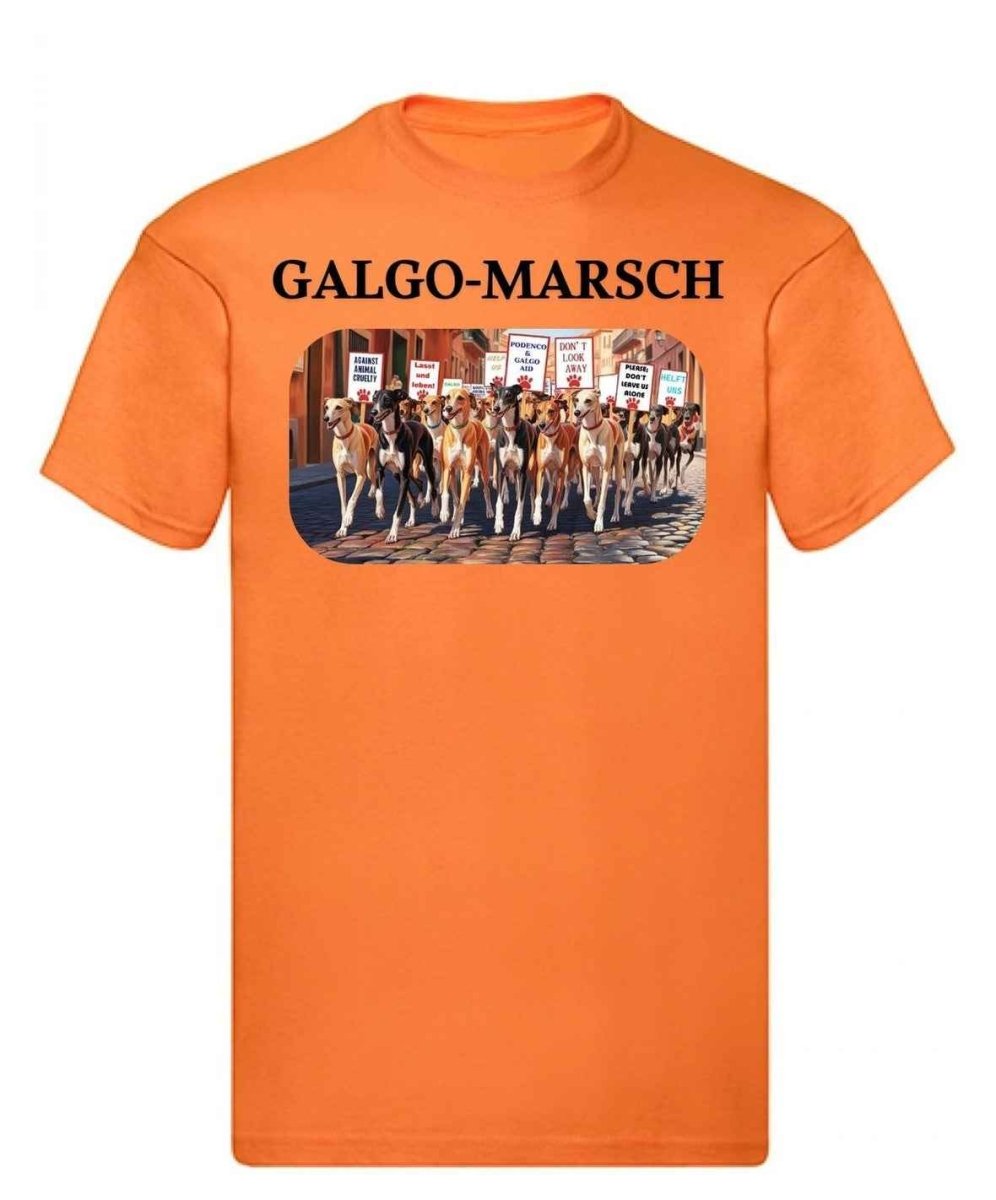 Balldiri T-Shirt Herren Galgo Marsch S bis 5XL - orange - Balldiri