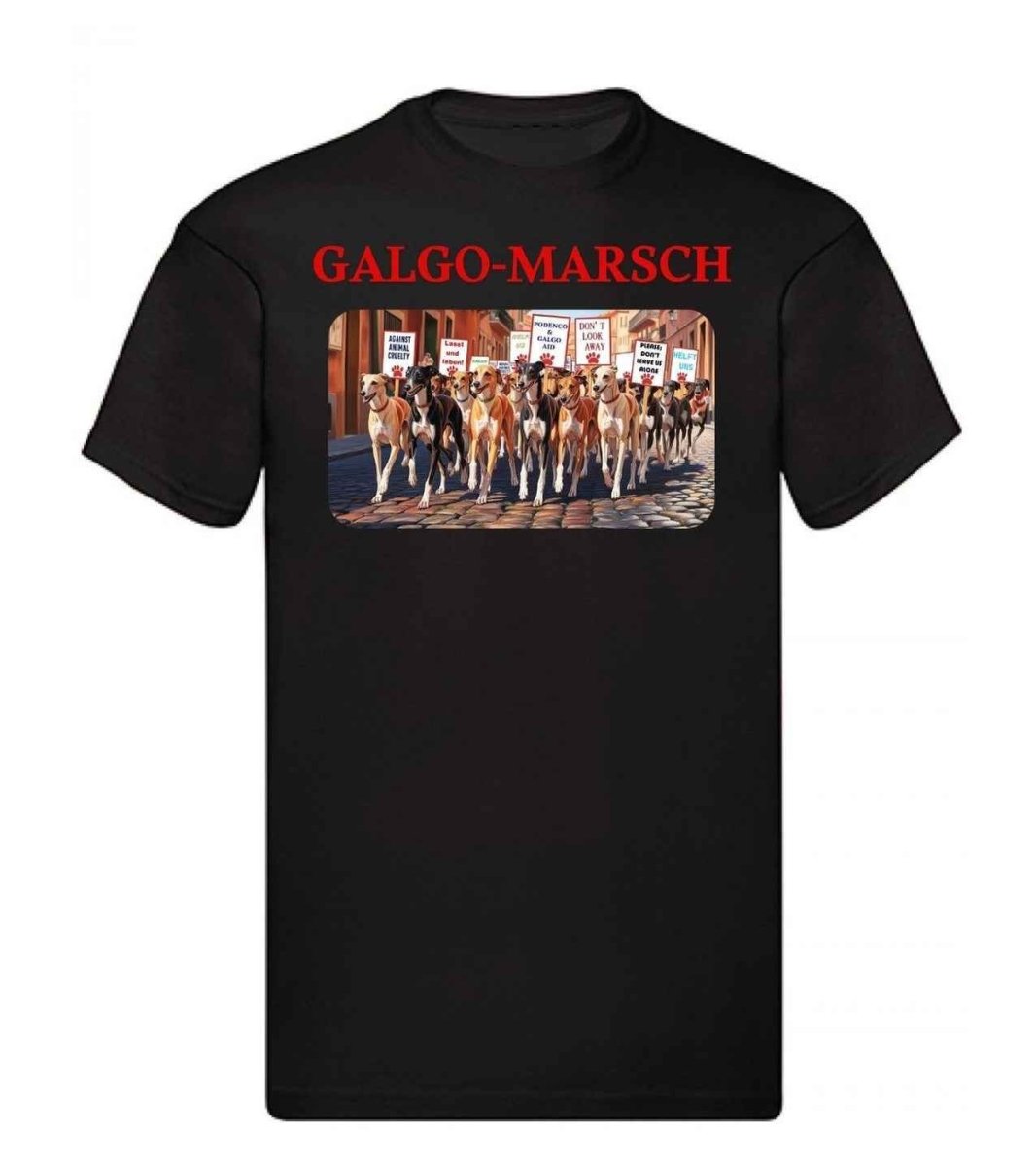 Balldiri T-Shirt Herren Galgo Marsch S bis 5XL - schwarz - Balldiri