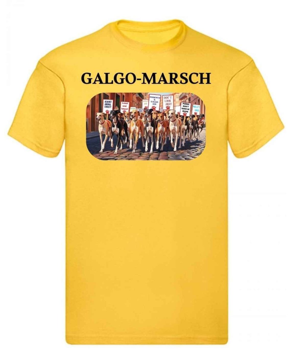 Balldiri T-Shirt Herren Galgo Marsch S bis 5XL - gelb - Balldiri