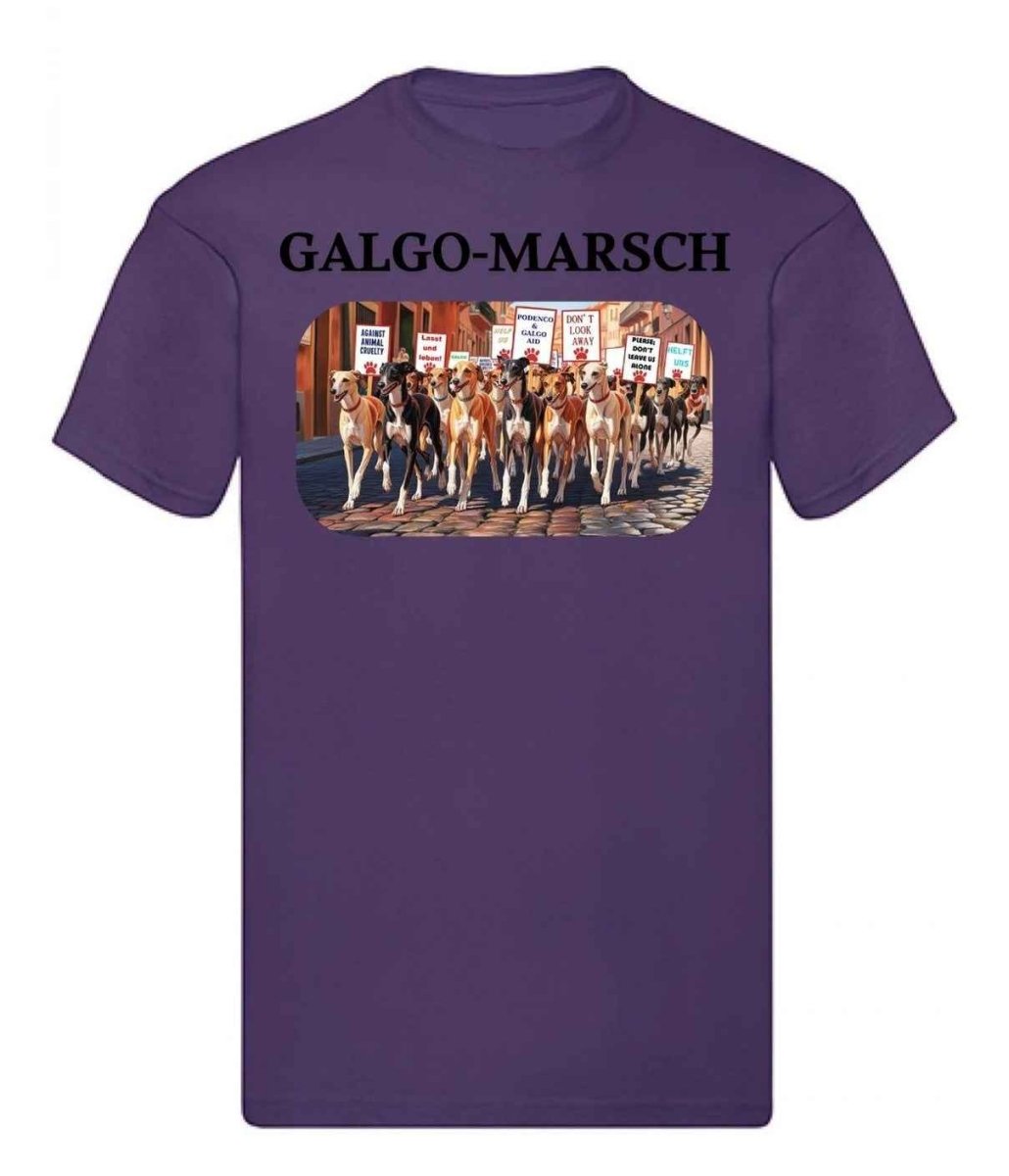 Balldiri T-Shirt Herren Galgo Marsch S bis 5XL - purple - Balldiri