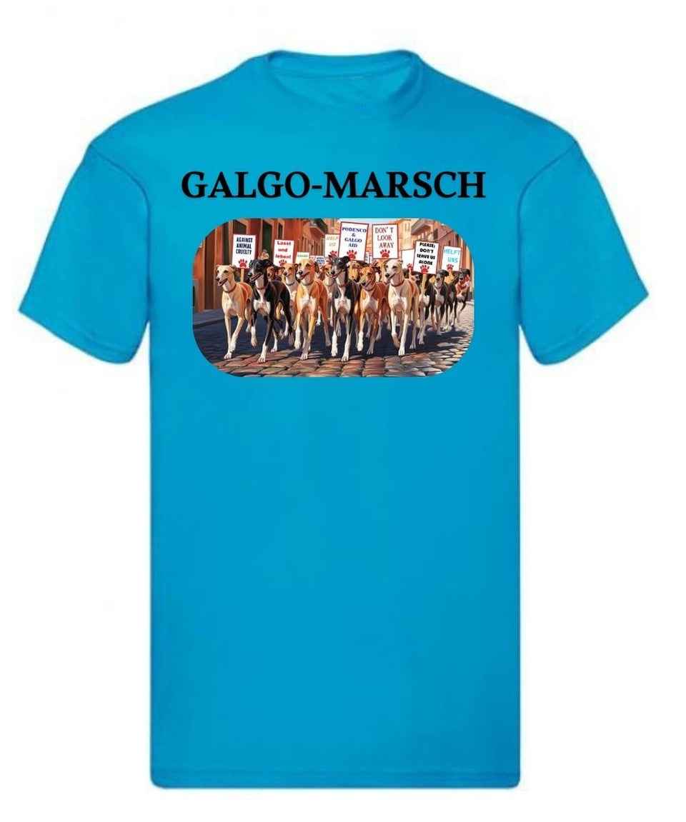Balldiri T-Shirt Herren Galgo Marsch S bis 5XL - azurblau - Balldiri