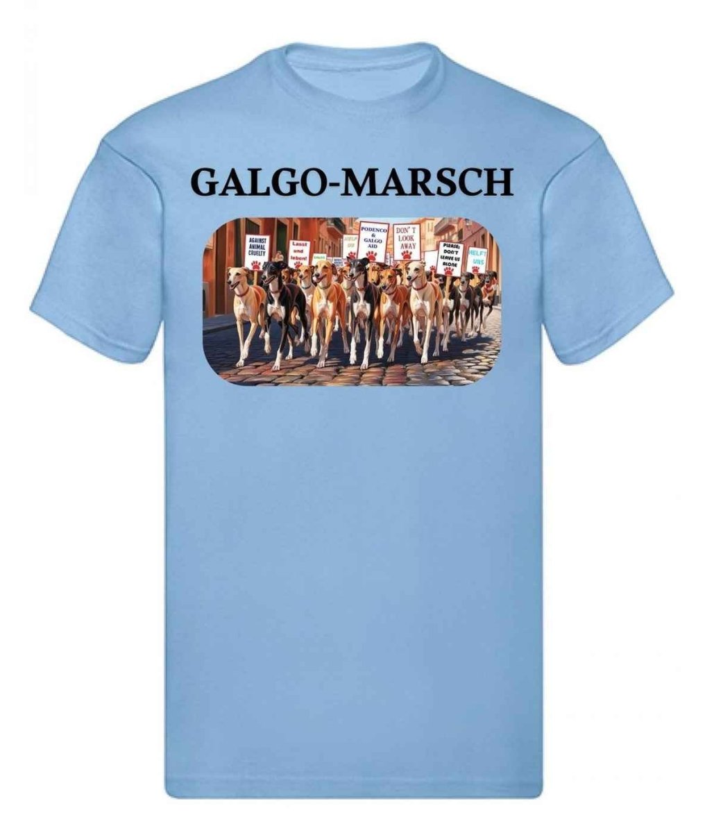 Balldiri T-Shirt Herren Galgo Marsch S bis 5XL - hellblau - Balldiri