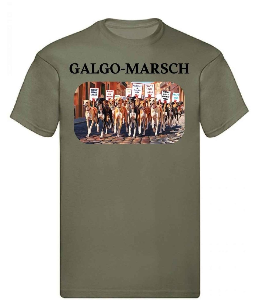 Balldiri T-Shirt Herren Galgo Marsch S bis 5XL - olivegrün - Balldiri