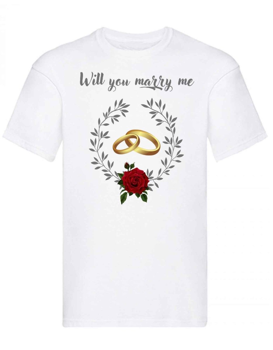 Balldiri T-Shirt Herren Heiratsantrag S bis 5XL - weiß - Balldiri