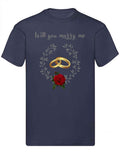 Balldiri T-Shirt Herren Heiratsantrag S bis 5XL - dunkelblau - Balldiri