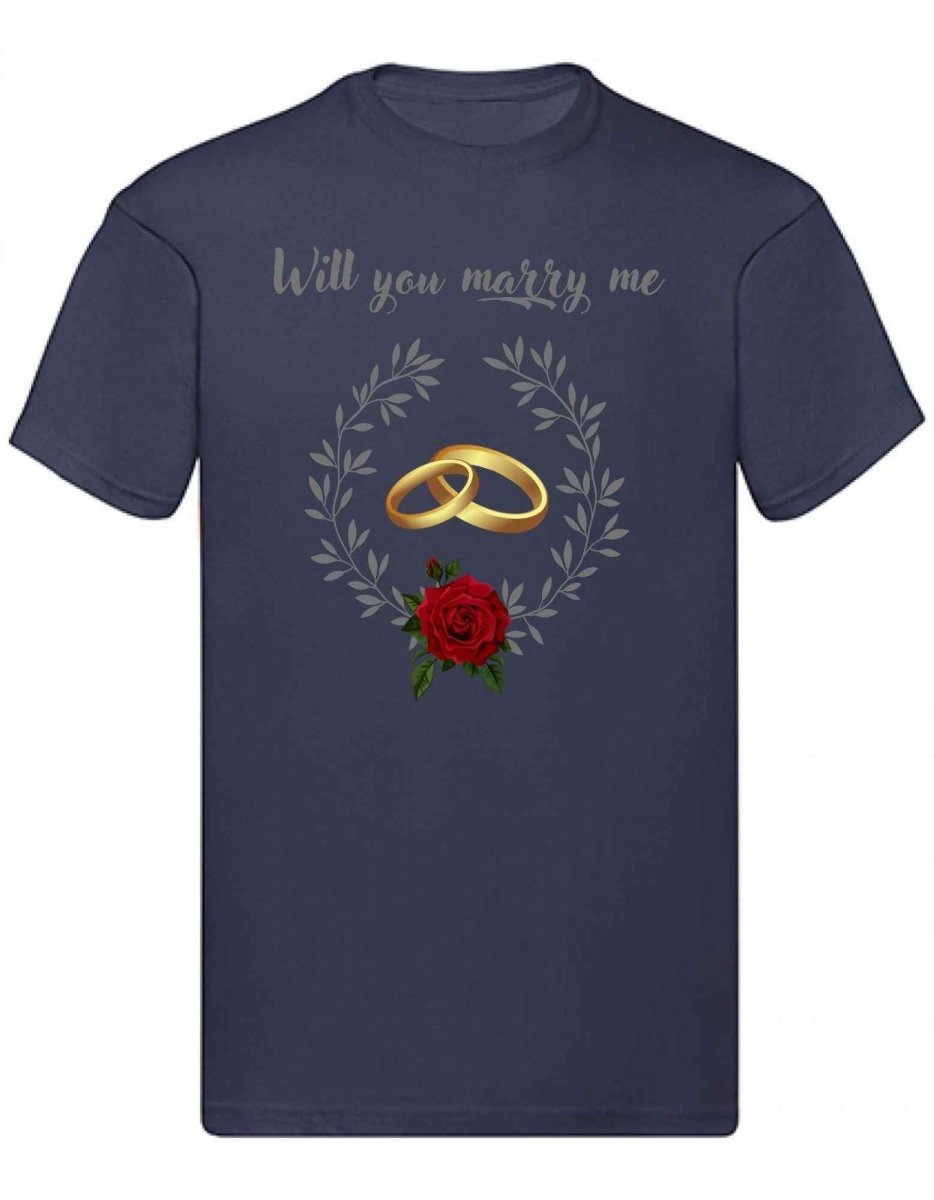 Balldiri T-Shirt Herren Heiratsantrag S bis 5XL - dunkelblau - Balldiri