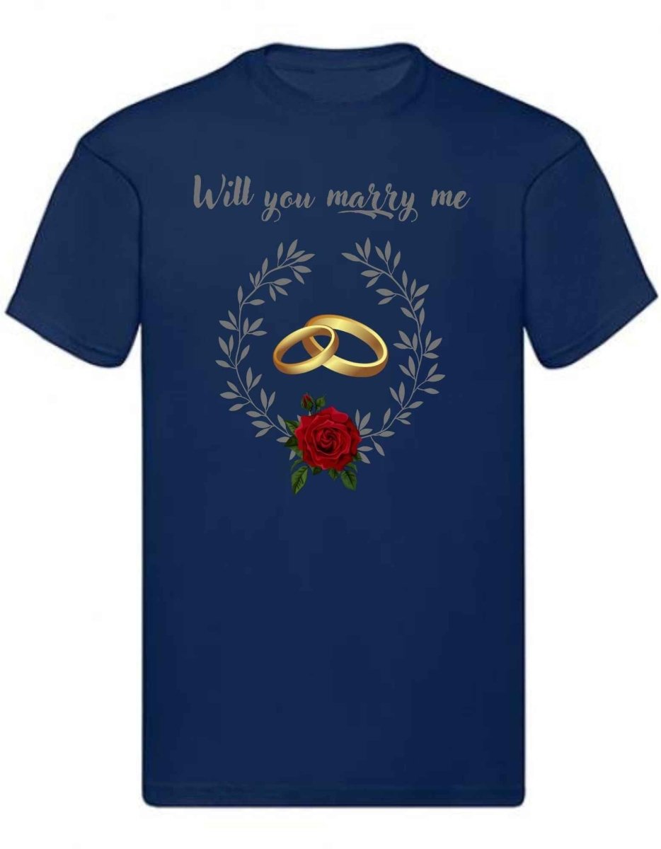 Balldiri T-Shirt Herren Heiratsantrag S bis 5XL - navy - Balldiri