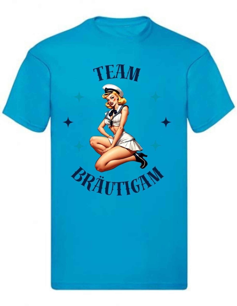 Balldiri T-Shirt Herren Junggesellenabschied S bis 5XL - azurblau - Balldiri