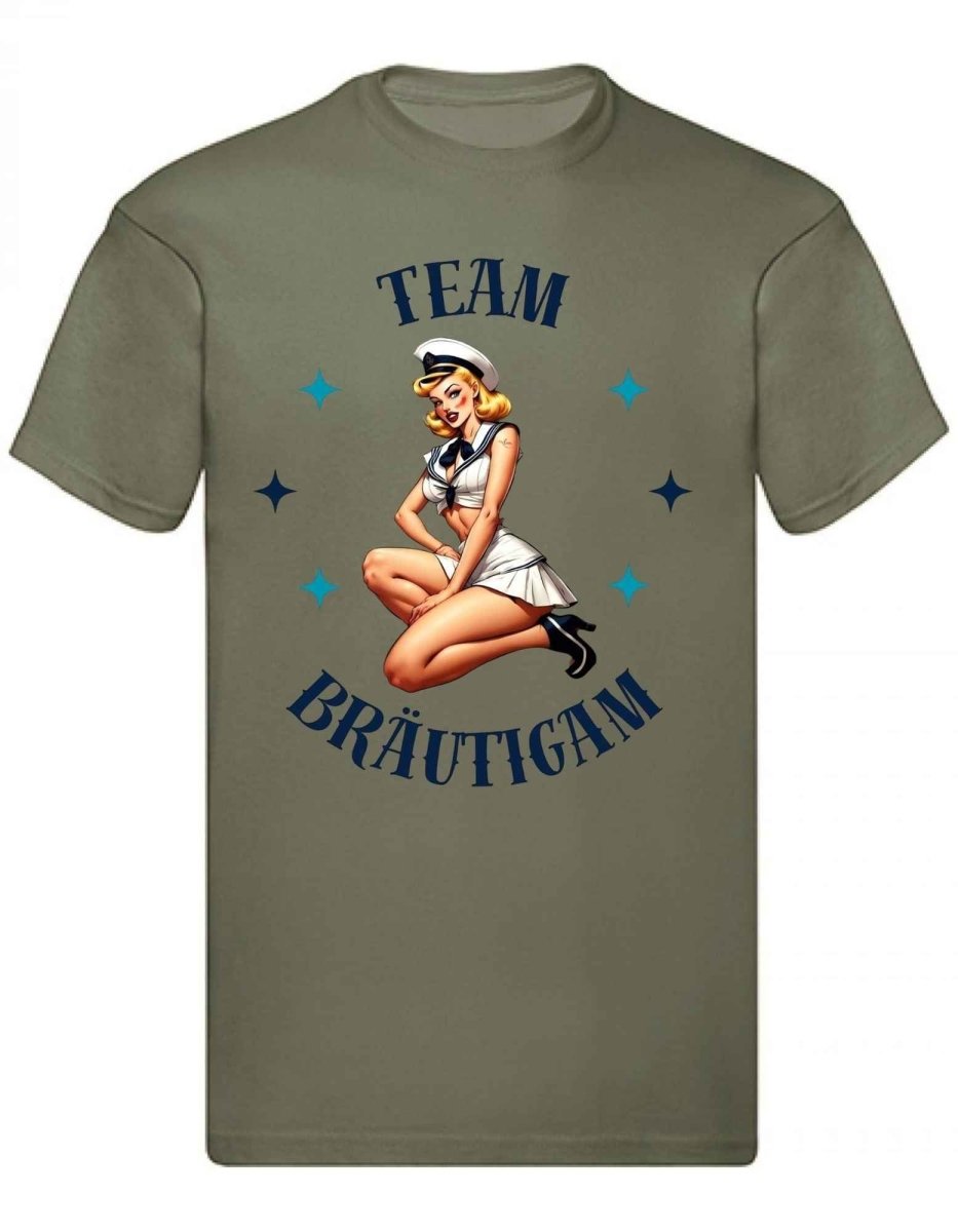 Balldiri T-Shirt Herren Junggesellenabschied S bis 5XL - olivegrün - Balldiri
