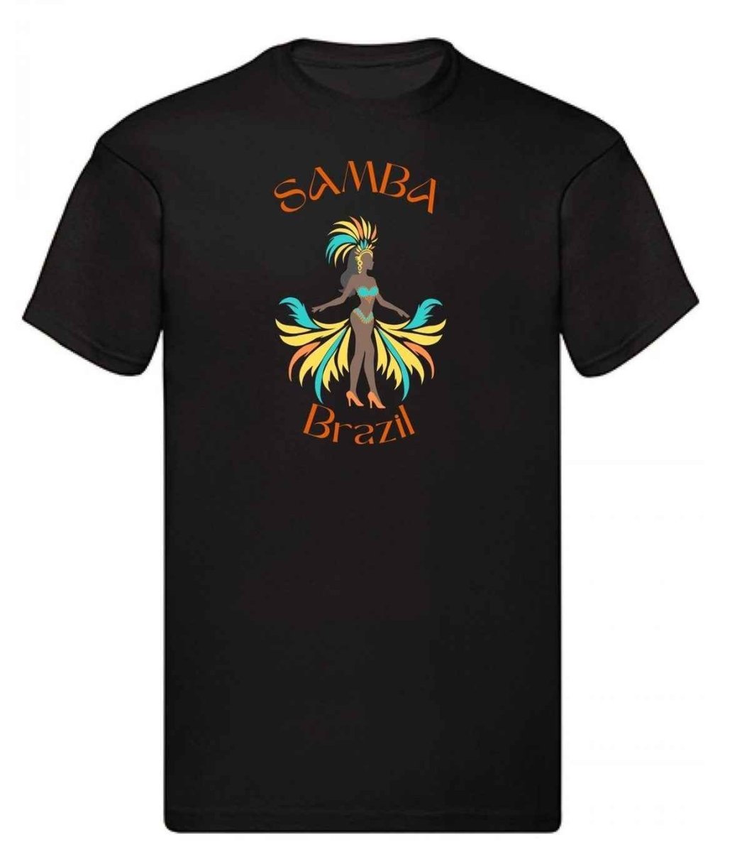 Balldiri T-Shirt Herren Karneval Brazil S bis 5XL - schwarz - Balldiri