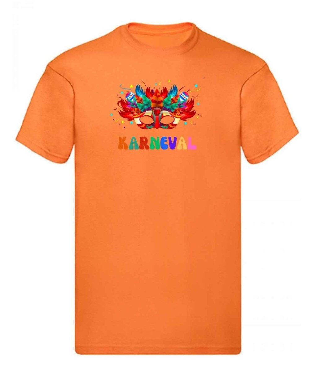 Balldiri T-Shirt Herren Karneval Fasching S bis 5XL - orange - Balldiri