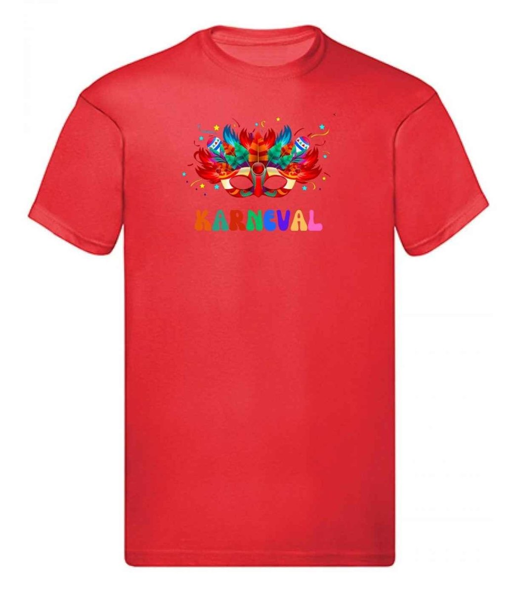 Balldiri T-Shirt Herren Karneval Fasching S bis 5XL - rot - Balldiri