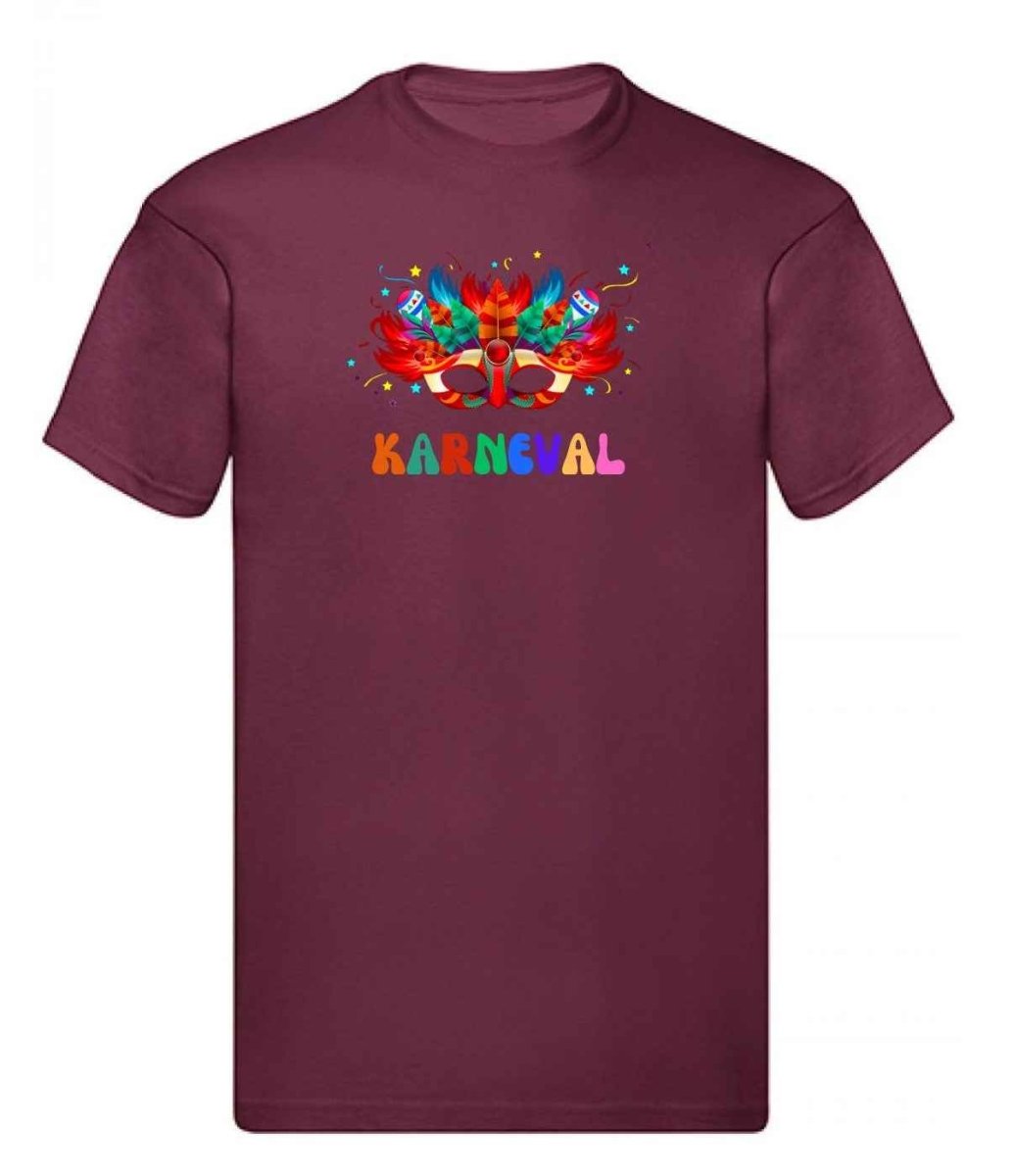 Balldiri T-Shirt Herren Karneval Fasching S bis 5XL - bordeaux - Balldiri