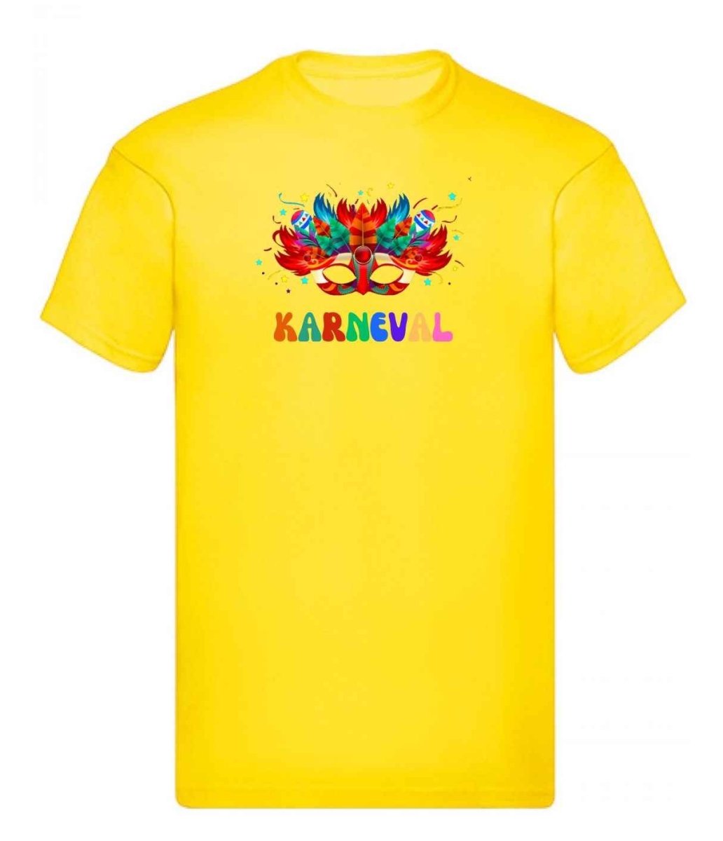 Balldiri T-Shirt Herren Karneval Fasching S bis 5XL - kräftiges gelb - Balldiri