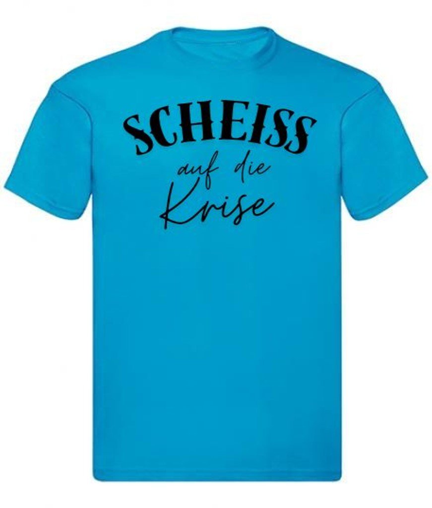 Balldiri T-Shirt Herren mit Spruch S bis 5XL - azurblau 2 - Balldiri