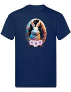 Balldiri T-Shirt Herren Osterei mit Hase S bis 5XL - navy - Balldiri