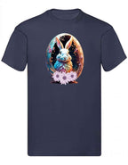 Balldiri T-Shirt Herren Osterei mit Hase S bis 5XL - dunkelblau - Balldiri
