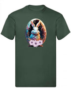 Balldiri T-Shirt Herren Osterei mit Hase S bis 5XL - navy grün - Balldiri