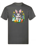 Balldiri T-Shirt Herren Osterhase mit Eiern S bis 5XL - anthrazit - Balldiri