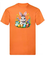 Balldiri T-Shirt Herren Osterhase mit Eiern S bis 5XL - orange - Balldiri