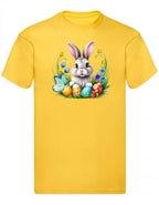 Balldiri T-Shirt Herren Osterhase mit Eiern S bis 5XL - gelb - Balldiri