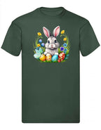 Balldiri T-Shirt Herren Osterhase mit Eiern S bis 5XL - navy grün - Balldiri