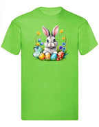 Balldiri T-Shirt Herren Osterhase mit Eiern S bis 5XL - hellgrün - Balldiri