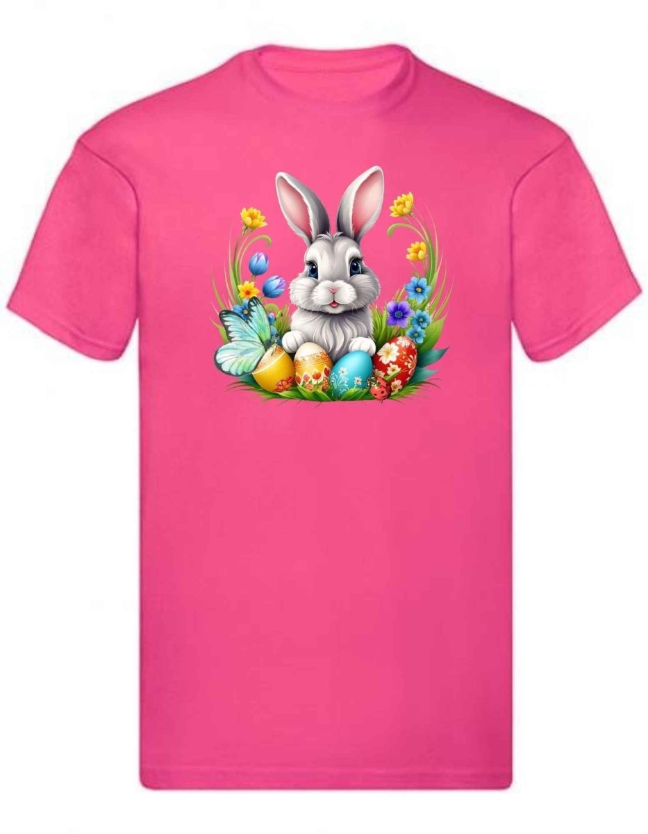 Balldiri T-Shirt Herren Osterhase mit Eiern S bis 5XL - rosa - Balldiri