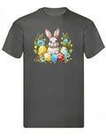 Balldiri T-Shirt Herren Ostern Nest mit Hase S bis 5XL - anthrazit - Balldiri