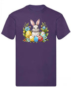 Balldiri T-Shirt Herren Ostern Nest mit Hase S bis 5XL - purple - Balldiri