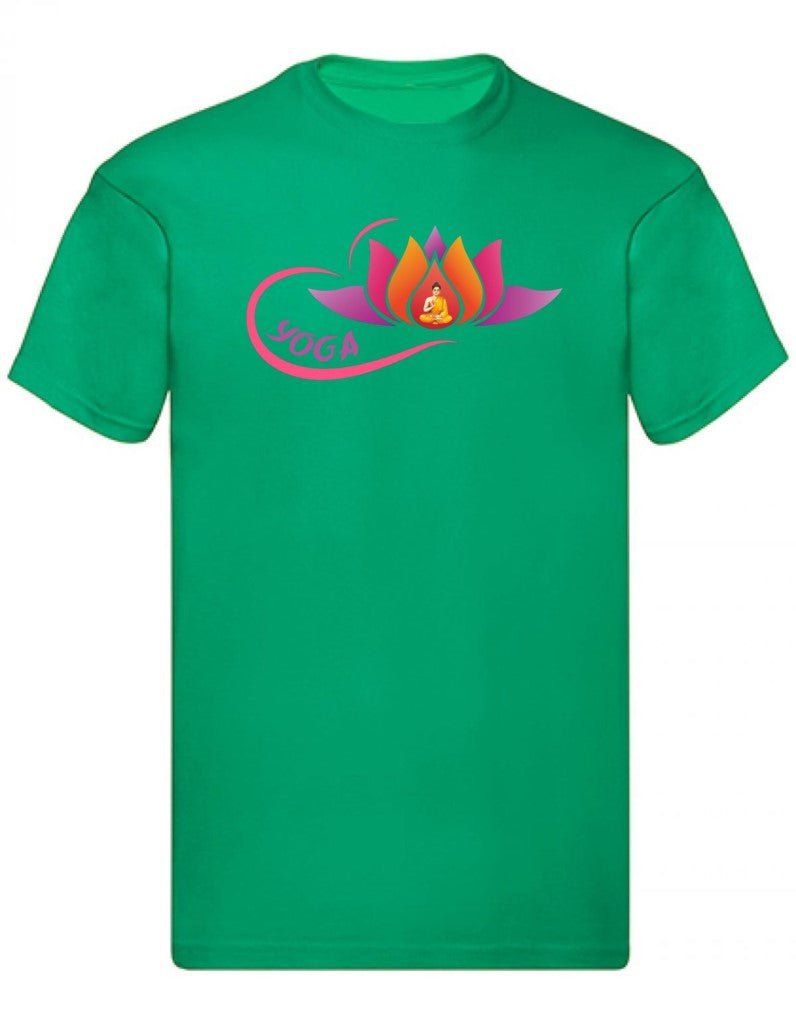 Balldiri T-Shirt Herren Yoga Buddha Relax Wellness S bis 5XL - grün - Balldiri