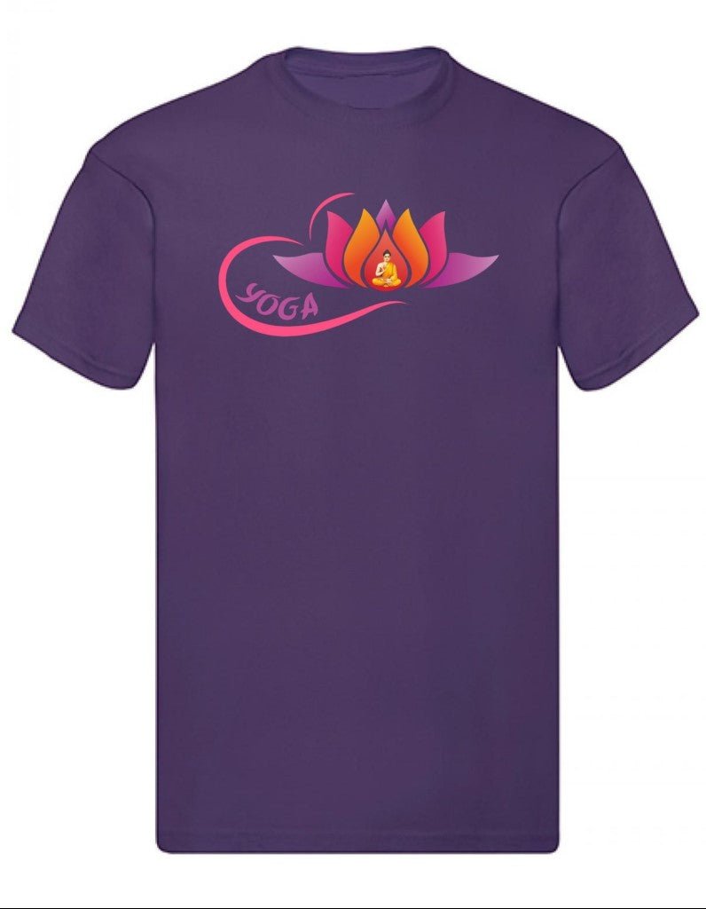 Balldiri T-Shirt Herren Yoga Buddha Relax Wellness S bis 5XL - purple - Balldiri