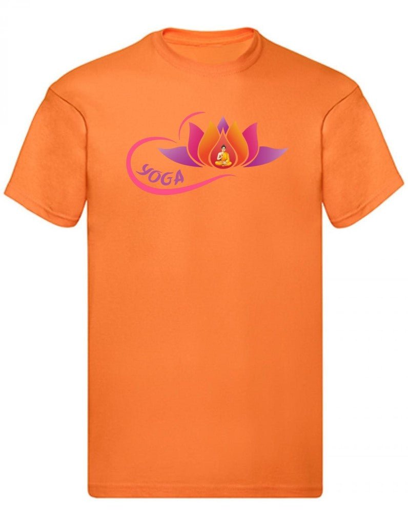Balldiri T-Shirt Herren Yoga Buddha Relax Wellness S bis 5XL - orange - Balldiri