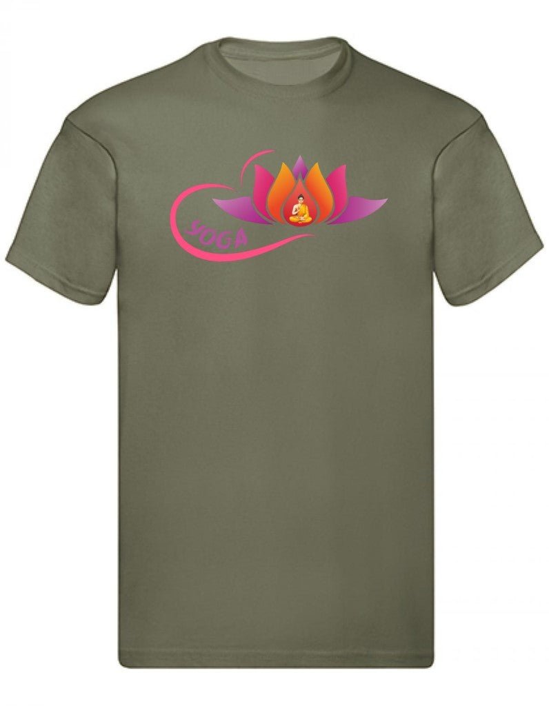 Balldiri T-Shirt Herren Yoga Buddha Relax Wellness S bis 5XL - olivegrün - Balldiri