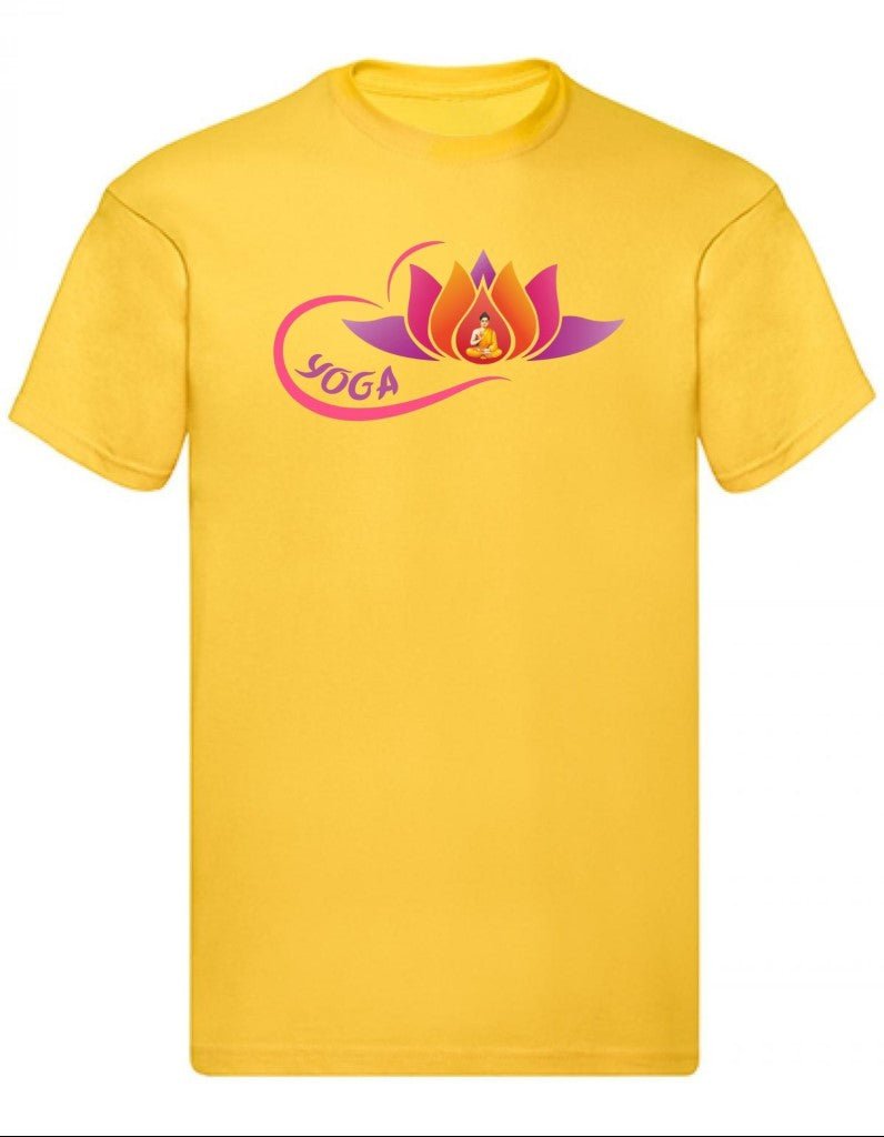 Balldiri T-Shirt Herren Yoga Buddha Relax Wellness S bis 5XL - gelb - Balldiri