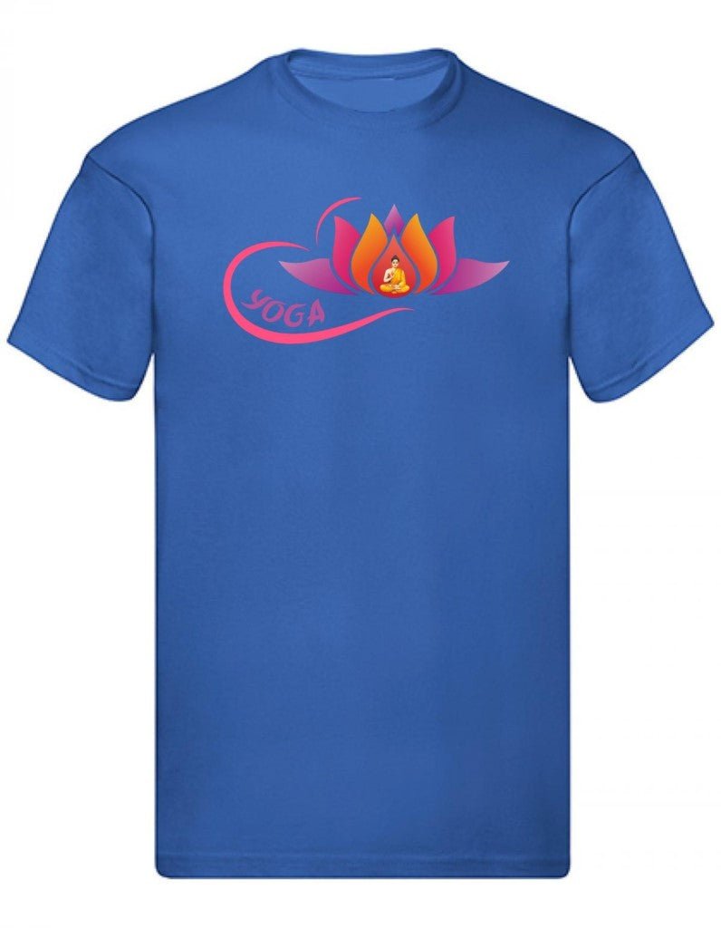 Balldiri T-Shirt Herren Yoga Buddha Relax Wellness S bis 5XL - blau - Balldiri