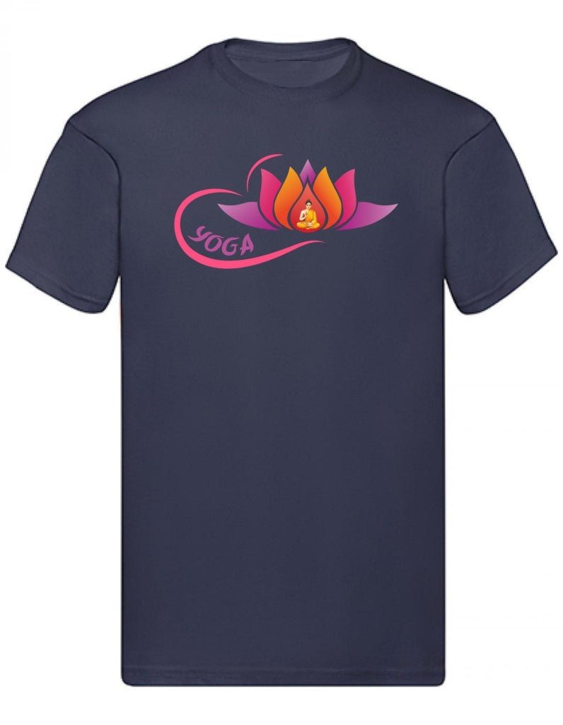 Balldiri T-Shirt Herren Yoga Buddha Relax Wellness S bis 5XL - dunkelblau - Balldiri