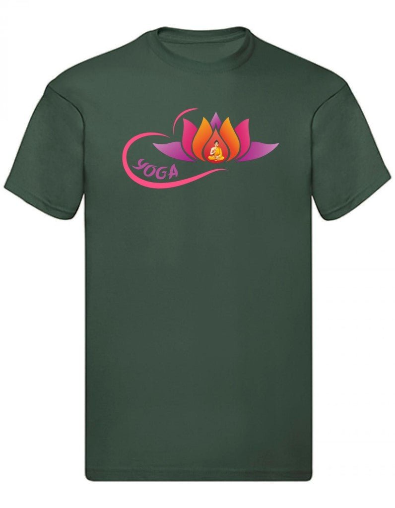 Balldiri T-Shirt Herren Yoga Buddha Relax Wellness S bis 5XL - navy grün - Balldiri