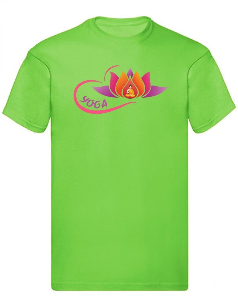 Balldiri T-Shirt Herren Yoga Buddha Relax Wellness S bis 5XL - hellgrün - Balldiri