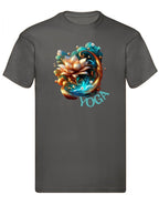 Balldiri T-Shirt Herren Yoga Lotusblume Wellness S bis 5XL - anthrazit - Balldiri