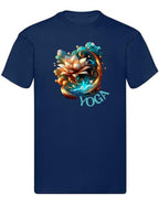 Balldiri T-Shirt Herren Yoga Lotusblume Wellness S bis 5XL - navy - Balldiri