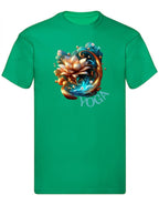 Balldiri T-Shirt Herren Yoga Lotusblume Wellness S bis 5XL - grün - Balldiri