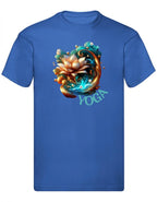 Balldiri T-Shirt Herren Yoga Lotusblume Wellness S bis 5XL - blau - Balldiri