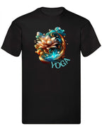 Balldiri T-Shirt Herren Yoga Lotusblume Wellness S bis 5XL - schwarz - Balldiri
