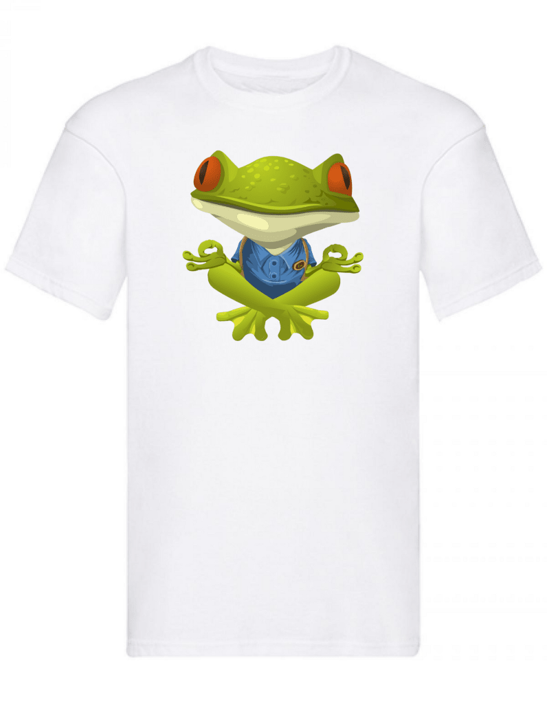 Balldiri T-Shirt Herren Yoga Meditation Entspannung S bis 5XL - weiß - Balldiri